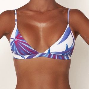 Vaya Island Purple Palms Bikini Top
